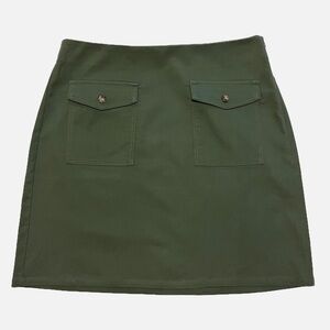 LOFT Petite Button Pocket Shift Skirt in Fresh Thyme - Size 0P